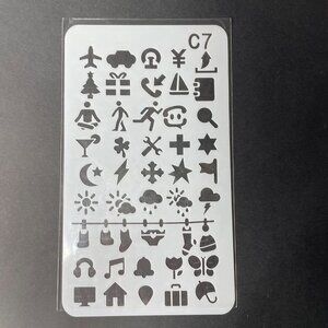 Reusable Art Planner Stencil Activity Weather Laundry mq Mixed Media Supplies